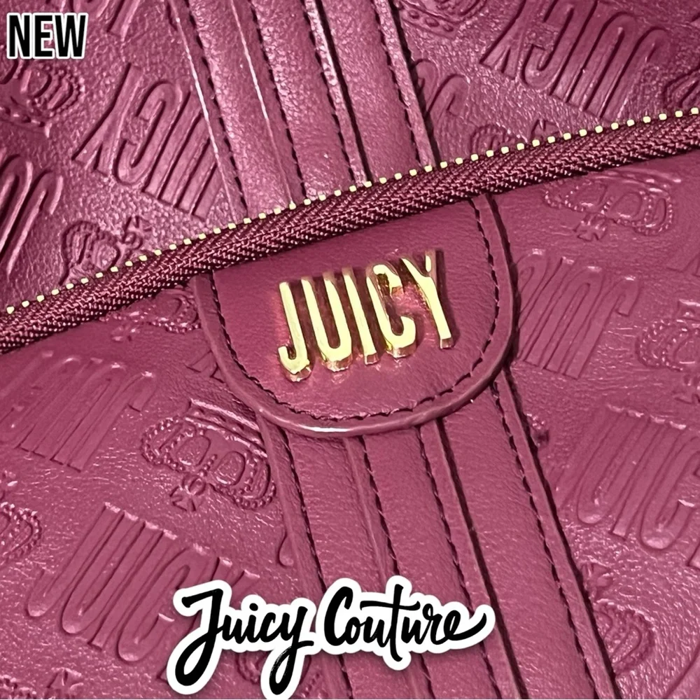 New NWT Juicy Couture Logo design Royal Sports Backpack Book bag with coin pouch